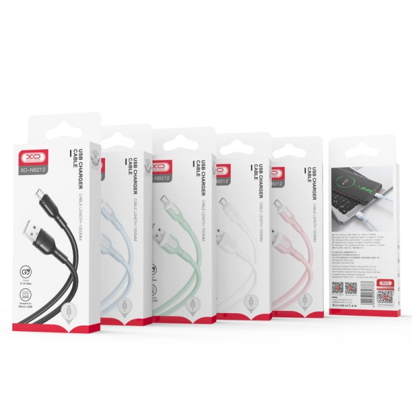 Cable USB-C/USB /1m-2.1A Blanc(XO-NB212-CB) – Image 2