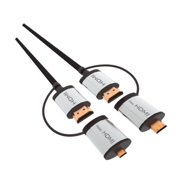 CABLE HDMI + ADAPTATEURS vers miniHDMI/ microHDMI (OCHBA1G) – Image 2