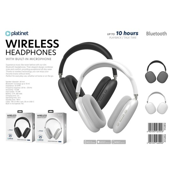 Casque sans fil Blanc(PHB912W) – Image 2